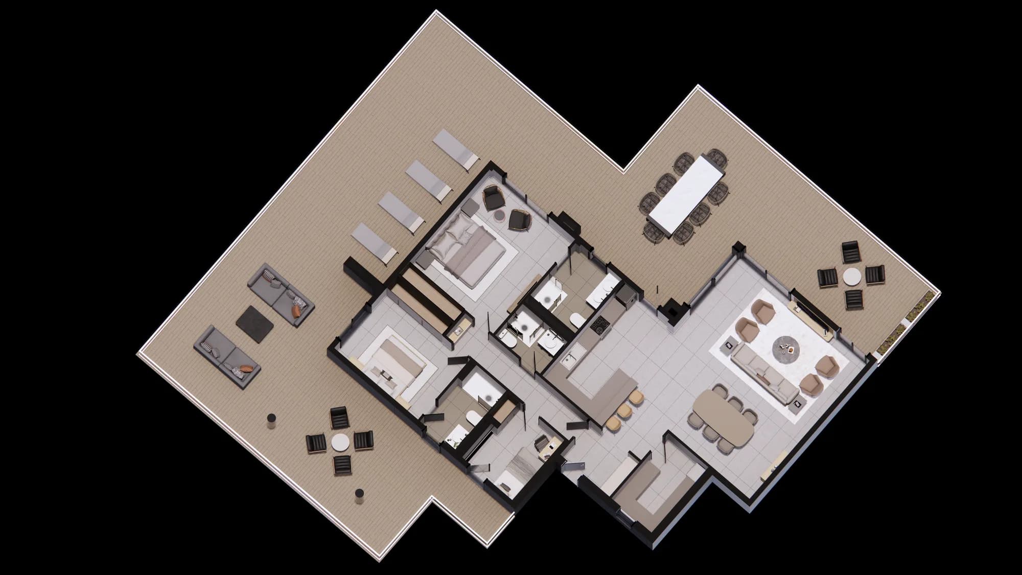 Penthouse 3D axonometric