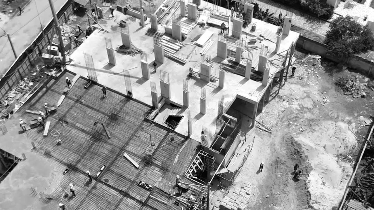 Drone photograph of the Platinum Tower site and the neighbourhood around it, 13 October 2026