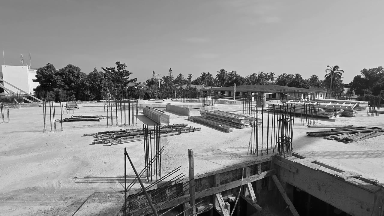 The Platinum Tower slab on 17 October 2026, steel and formwork across the deck