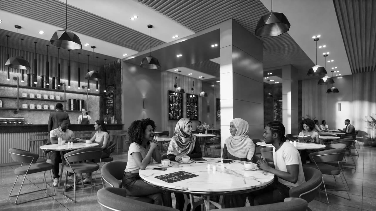 Rendering of the Platinum Tower café