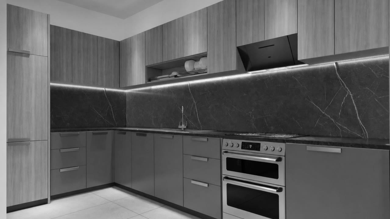 Rendering of a Platinum Tower kitchen