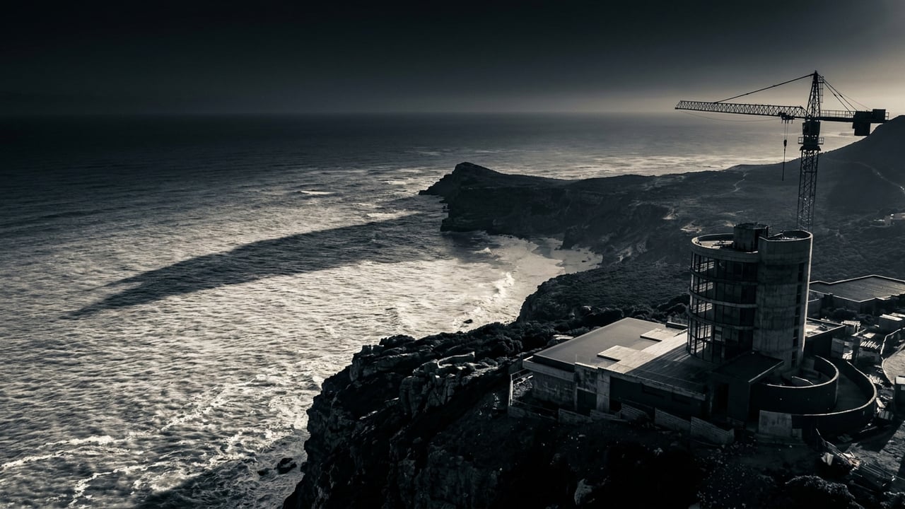 Aerial view of the tower site on the Cape Point coastline