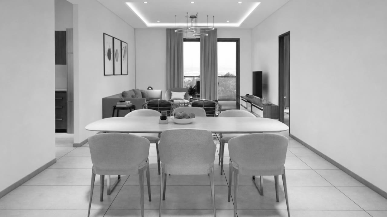Rendering of a Platinum Tower dining room