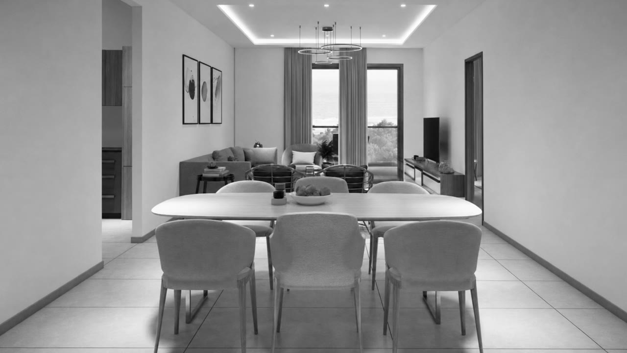 Rendering of a Platinum Tower dining area
