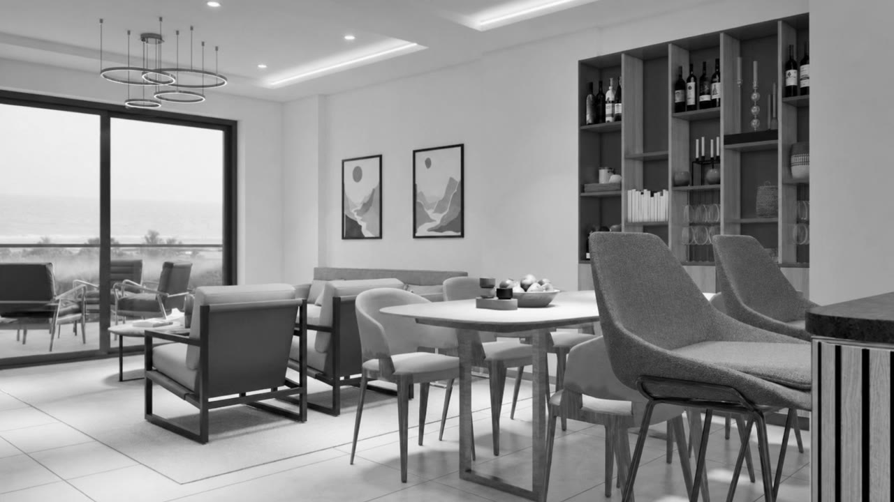 Rendering of a Platinum Tower dining area