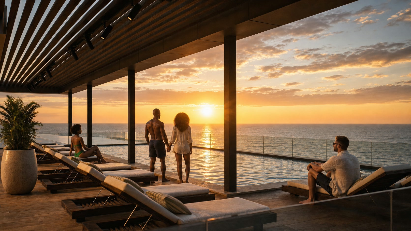 Infinity pool & deck